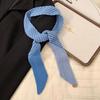 Color Blocking Knitted Narrow Scarf Warm Y2K Thin Scarf Korean Casual Scarf  Spring Summer