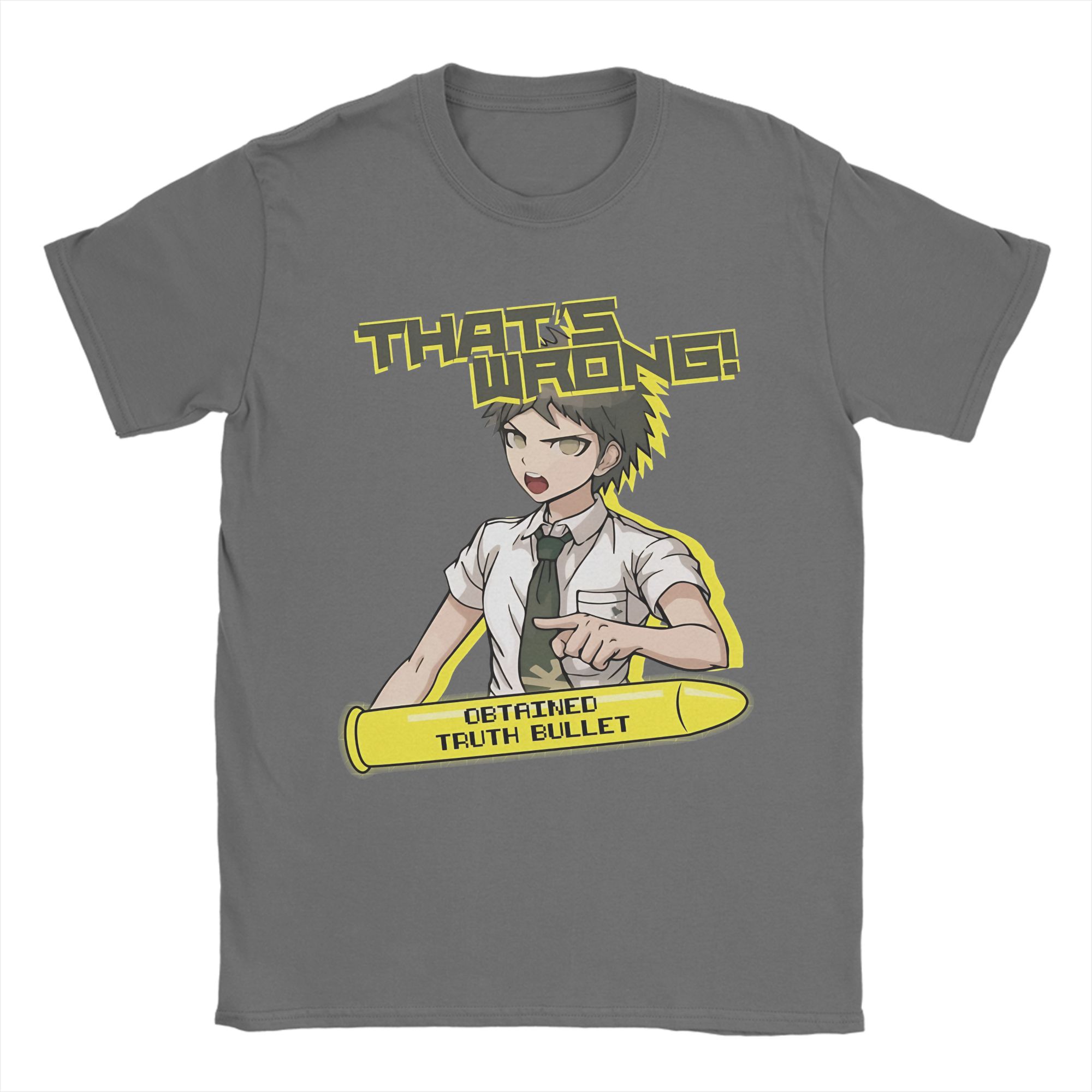 Hajime Hinata Danganronpa Accessories Unisex T Shirts Cotton Tee Graphic Japanese video game Printed  T-shirt Clothes 4XL