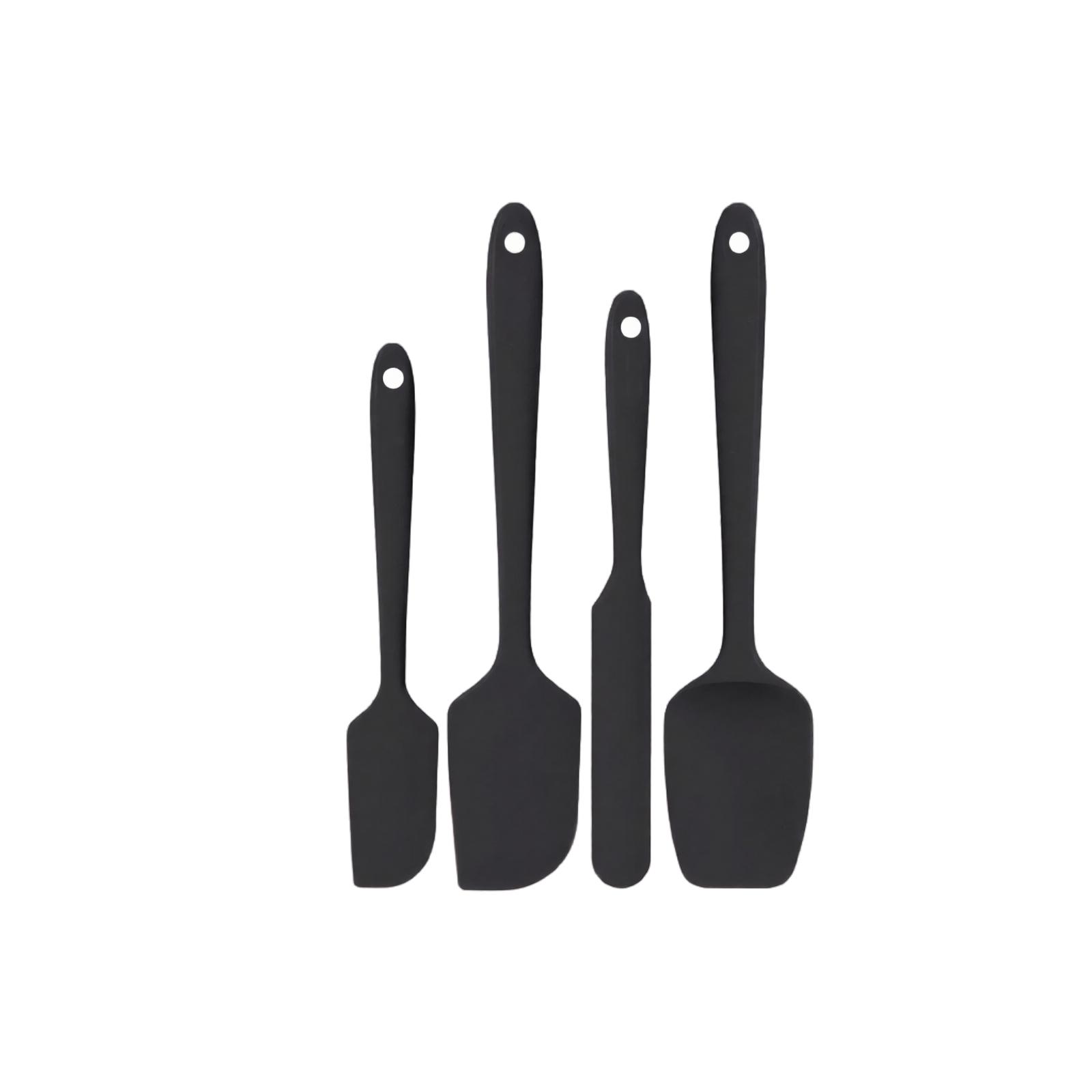 4-Piece Silicone Spatula Set, One-Piece Design for Baking and Cooking One Size