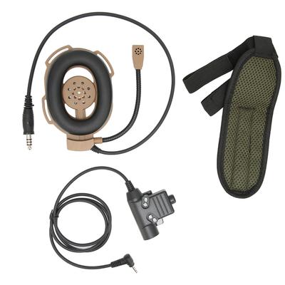 HD01 Military Headset 2 Way Radio Headphone With U94 PTT Compatible for Yaese VX‑3RBrown