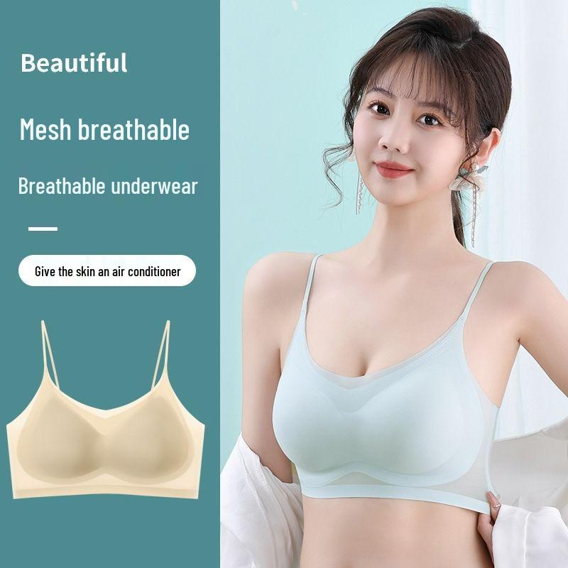 Women's Seamless Wireless Bralette: Summer Vest Style with Chest Pads for Small Busts