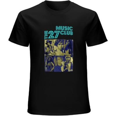 ESSERYRFG Camiseta de Algodón para Hombre The 27 Music Club Camisetas Negras