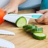 Kitchen Safety Non-Hand Cutting Plastic Fruit Vegetable Knife Set Saw-Toothed Cake Knife Easy to Use for All Ages