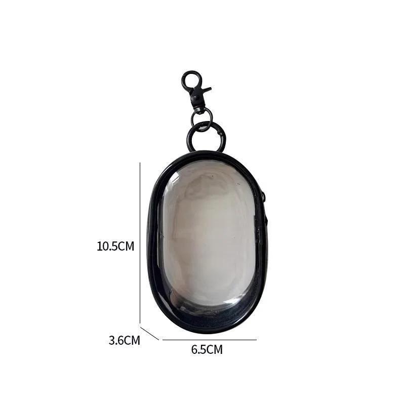 Portable Mini Transparent Zipper Earphones Data Cable Storage Bag Waterproof PVC Material Outdoor Travel Multi-functional Space-Saving