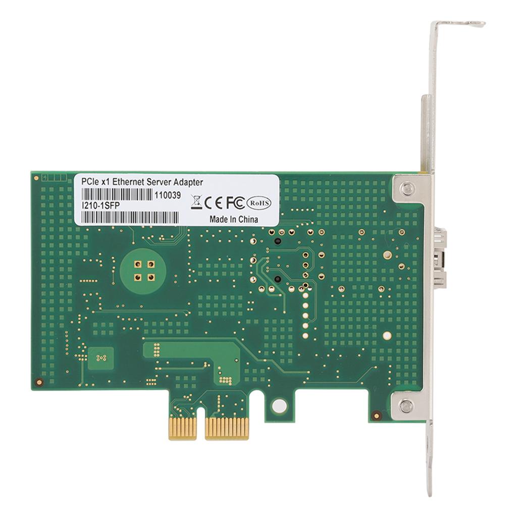 Glasfaser Gigabit Ethernet Netzwerkkarte für Intel i210 PCI Ex1 Einzelport SFP 101001000bps