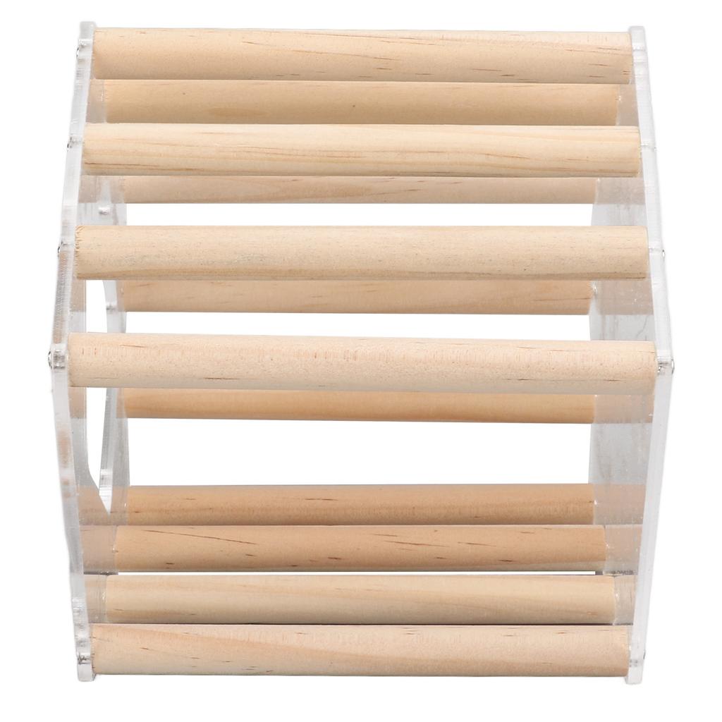 Minimalist Pentagonal Hamster Wooden House Ventilated Transparent Hamster Cabin for Hamster Golden Br