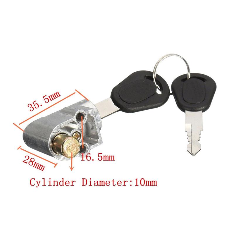 1pc Universal Motorcycle Ignition Switch Lock with 2 Keys Electric Motorcycle ATV Start Key Ignition Lock Motorcycle Accessories