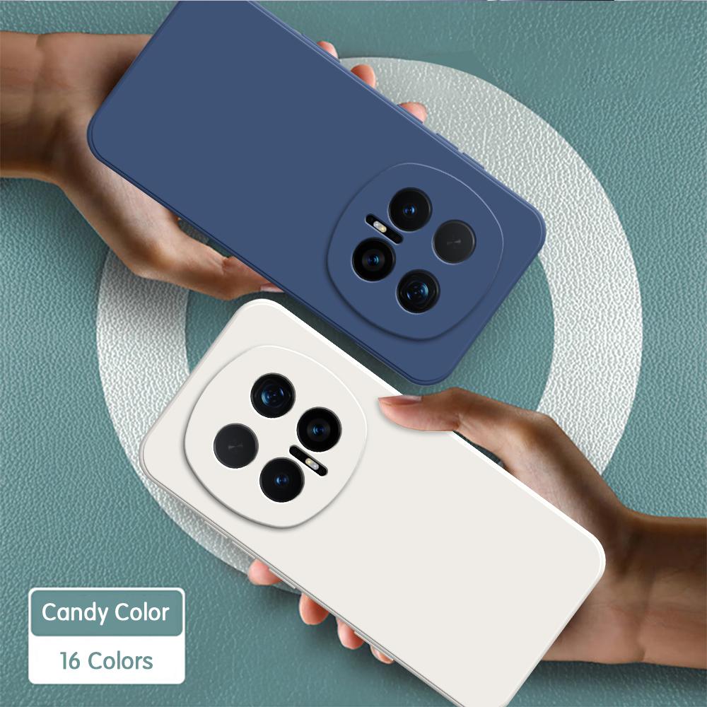Original Liquid Silicone Soft Phone Case for Honor Magic8 Magic 8 Pro 8Pro 5G Funda Lens Protection Internal Flocking Back Cover