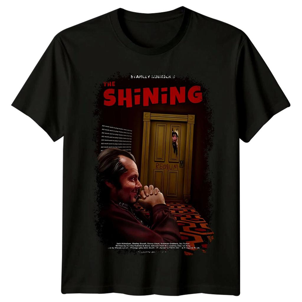 Shining (1981) T-shirt ispirata ai poster cinematografici, stile retrò anni '80.