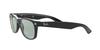 RB2132F New Wayfarer Shiny Black with Light Grey Asian Mirror Lens Ray-Ban Sunglasses, Lens, Fit,