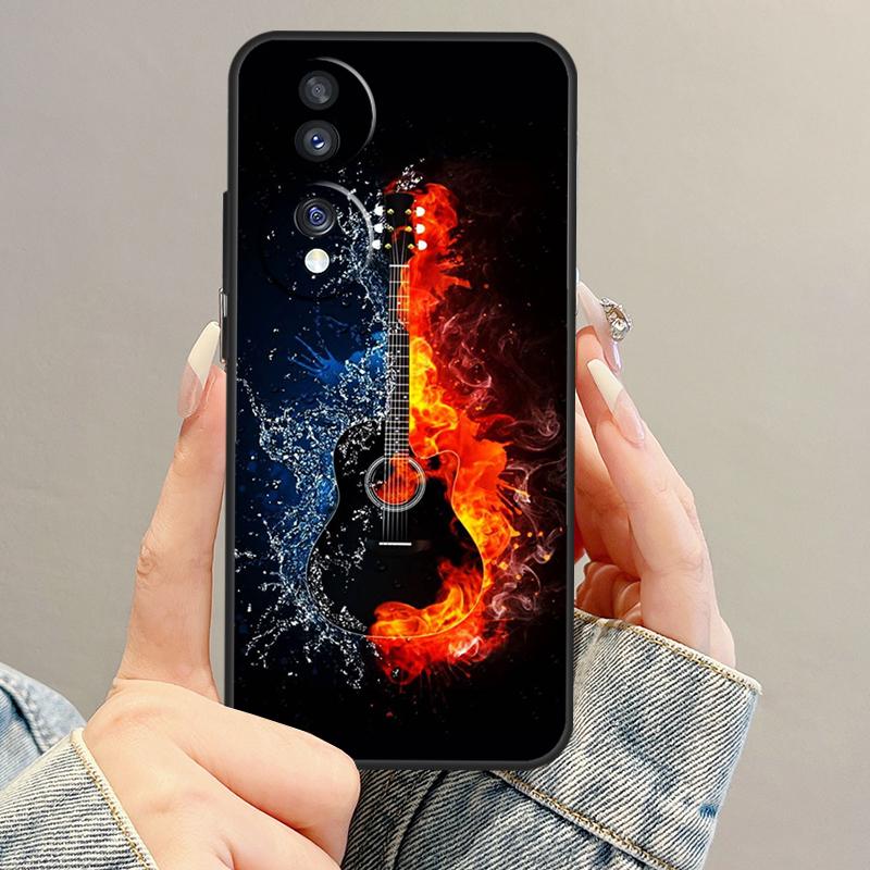 Guitar Music Case For Honor Magic 5 6 7 Pro Honor 90 70 50 200 400 Lite X9b X9a X8b X8a X8 X9 X9c Cover