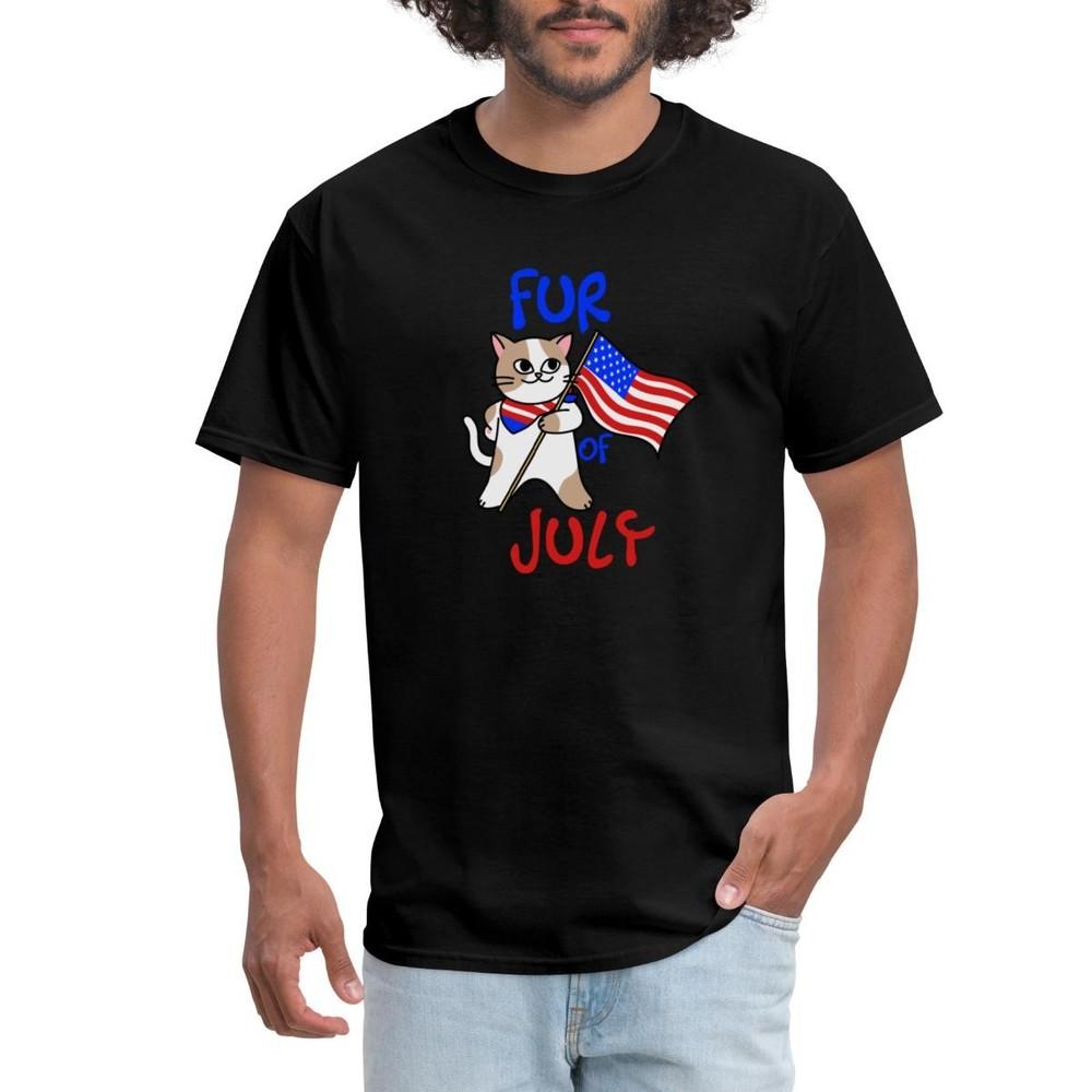 Fur Of July Funny 4th Of July Men s T-Shirt Unisex T-Shirt S
