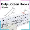 10 Pieces Pegboard Wall Storage Organizer With Heavy Duty Hooks Large Capacity For Garage Kitchen Workshop Tool Storage