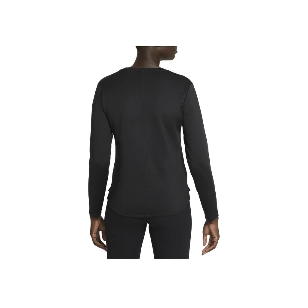 Nike Therma-Fit One Solid Color Crew Neck Long Sleeve T-Shirt Women Tops Black DD4927-010