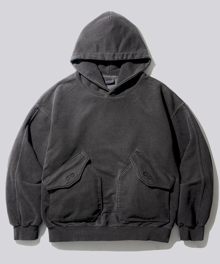 Big Pocket Pigment Hoodie Dark Gray Jjhd9162