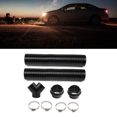 75mm Diesels Heater Pipe Ducting, Diesels Heater Air Duct Hose, Car Heater Duct Warm Air Outlet Vent Y-shaped Hose Clips