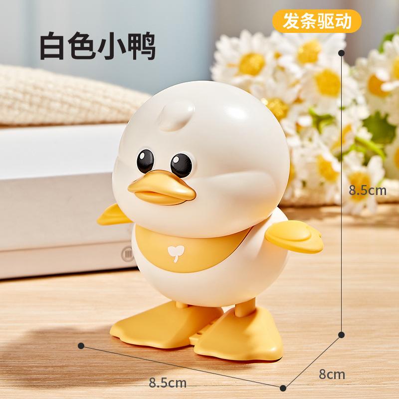 Little Yellow Duck Wind-Up Toy, Jumping & Running Small Animal Toy, Interactive Educational Toy for Baby 1-2 Years Old, Infants and Toddlers