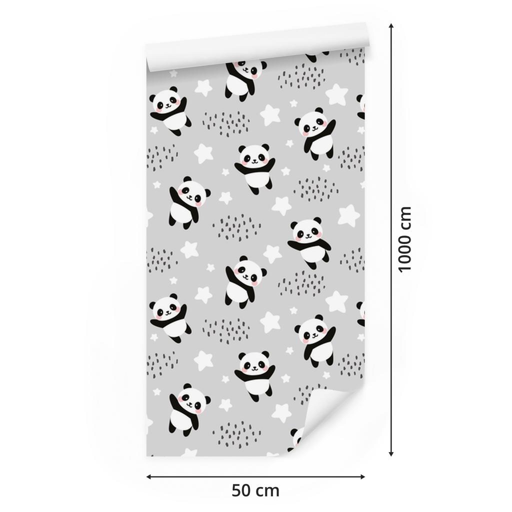 Pandas Among the Stars Wallpaper for Living Room and Bedroom 50x1000