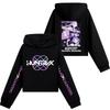 Kids' Long Sleeve Loose Pullover Letter Print Drawstring Hooded Sweatshirt