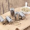 4PCS Stainless Steel Salt Dispensers Seasoning Container Small Spices Shakers with Lid for Dining Outdoors and Camping