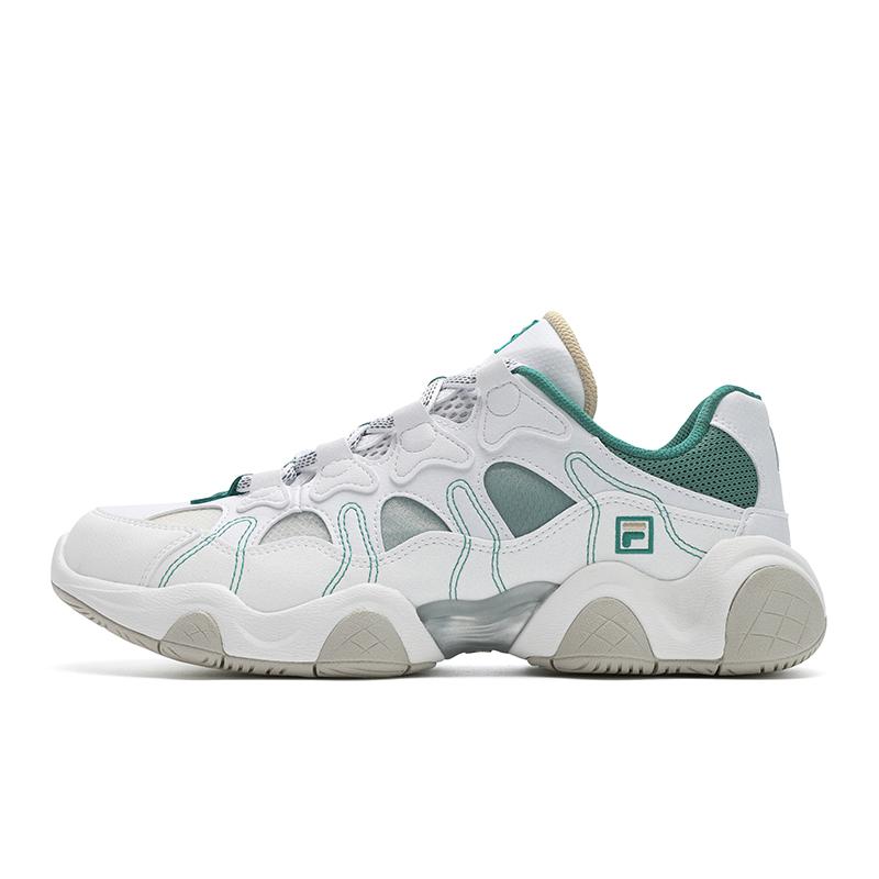 New FILA Cushioning, Abrasion Resistant, Breathable, Coverage, Support Low Top Running Shoes Men's White F12M532165FWA