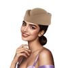 Formal Stewardess Hat Solid Felt Beret Fashion Flight Attendant Hat  Women Headwear