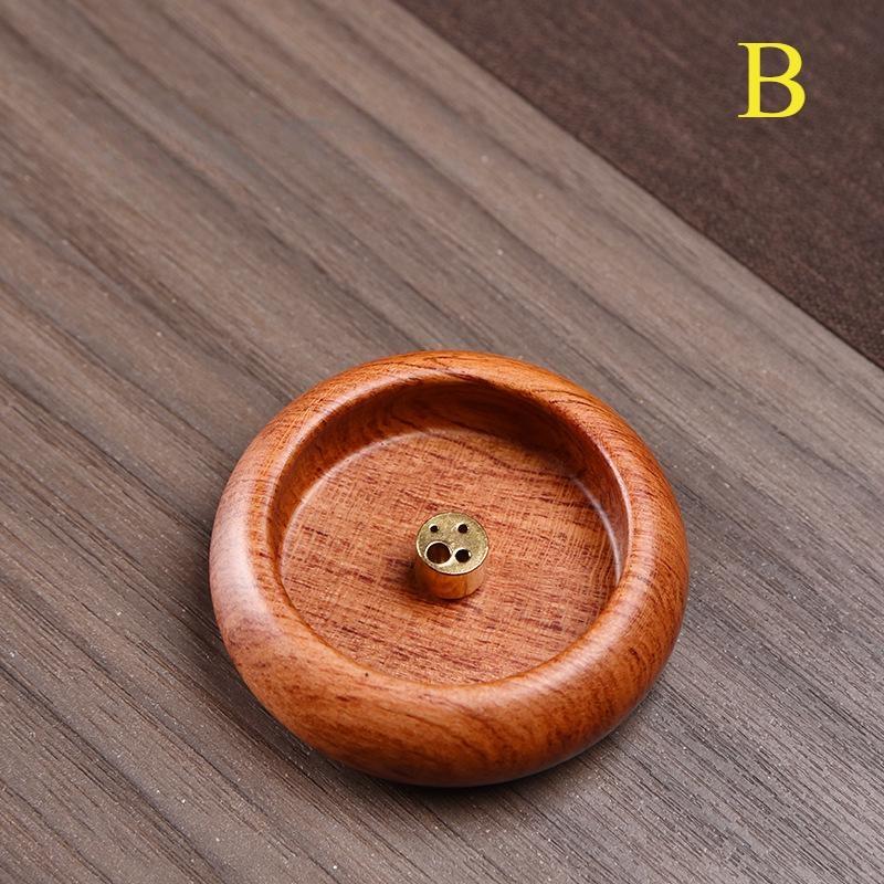 

Маленькая подставка для благовоний из черного сандалового дерева с 4 различными размерами калибра, бытовые подставки для благовоний-палочек B