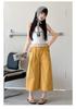 Girls' Pants 2026 New Stylish Casual Loose Mid Size Children's Thin and Versatile Girls' Cropped Pants Summer