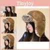 Unique Trendy And Gray Brown Pu Leather Womens Russian Hat For Fashionable Style Winter