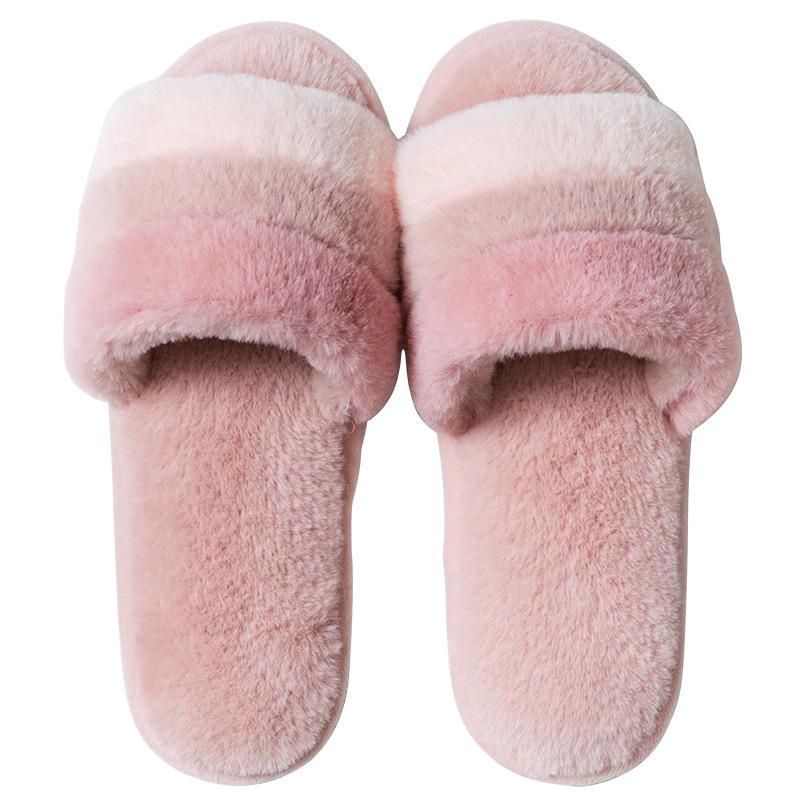 Korean Cotton Slippers New Home Indoor Thick Bottom Home Leisure Warm Mao Mao Slippers