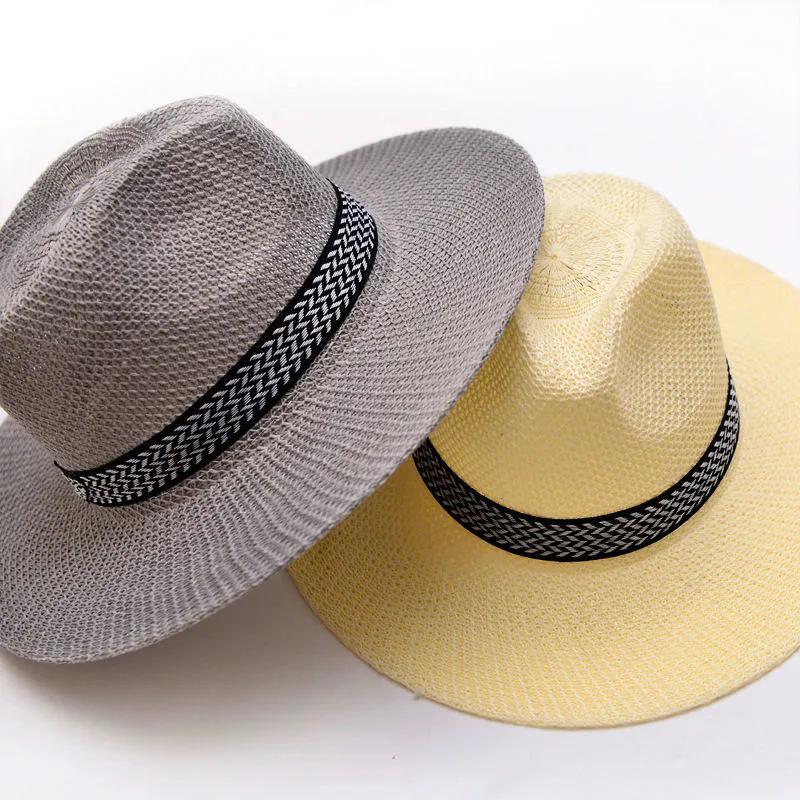 WTEMPO Couple Spring Summer Foldable Sunscreen Hats with Windproof Rope Solid Color Wide Brim Holiday Travel Beach Breathable Sun Hats