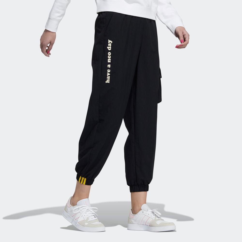 Adidas Neo X Smiley Collaboration Letter Print Sports Pants Women Pants Black HE7950