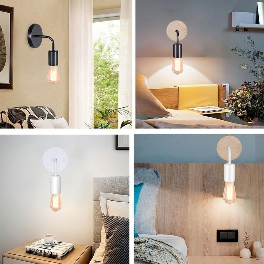 New Perfect Nordic Retro E27 Wall Lamp for Bedroom Bedside, Simple Living Room, and Corridor Aisle - Ideal Creative Background L