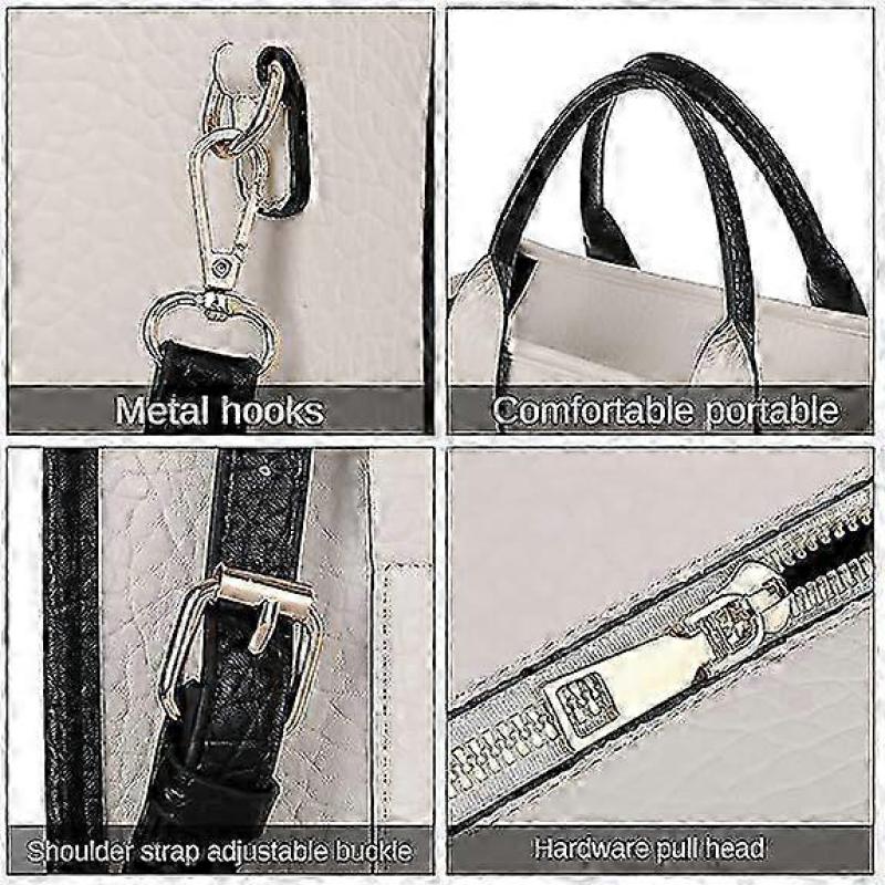 2025 Leather Tote Bags for Women Crossbody Bag Handbag Tote Women Handbag Purse with Zipper for Work, Travel,A
