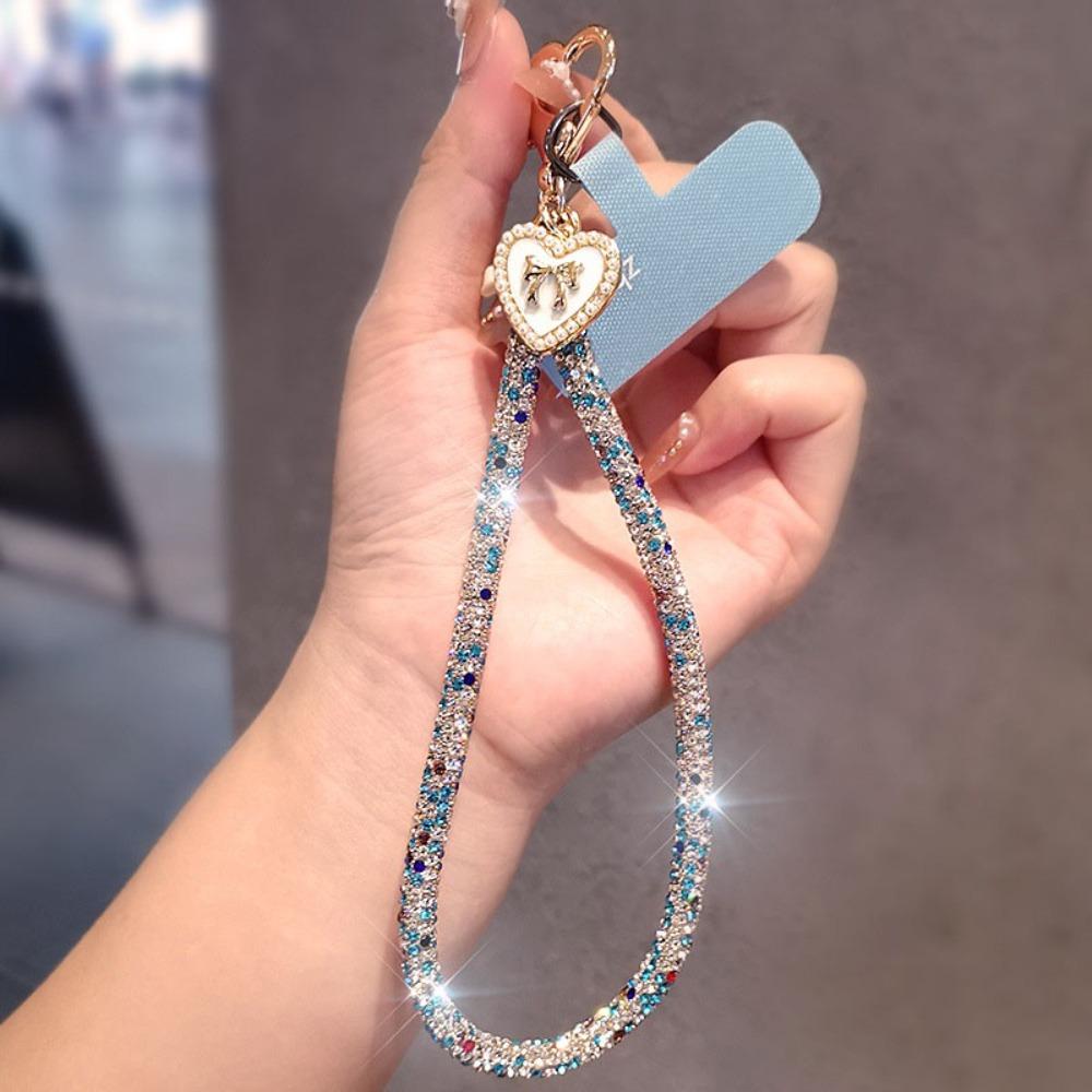 Handheld Glitter Rhinestone Phone Lanyard Hanging Cord Mobile Phone Chain Phone Case Accessories