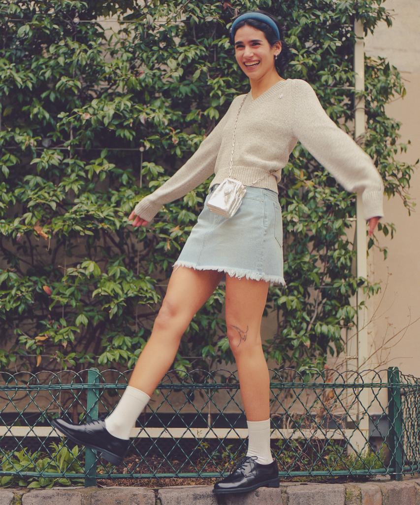 Plack Woman Skirt M40 Light Blue