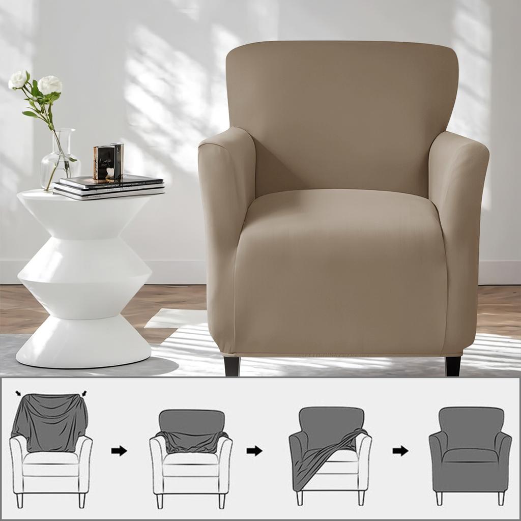 Spot sofa cover, waterproof milk silk small sofa cover, elastic solid color single sofa cover