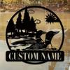 Customizable Metal Duck Sign Personalized Surname Silhouette Wall Decor Hot Sale Home Garden