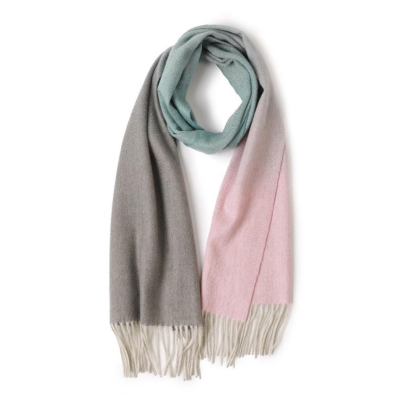 

New gradual change of color cashmere scarf women s cashmere shawl with autumn and winter men s scarf warm scarf 175cm or more