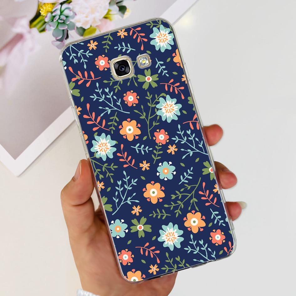 For Samsung Galaxy A5 2017 Case A520 A520F Popular Flower Transparent Silicone Soft Cover For Samsung A 5 2016 A510 A510F Bumper