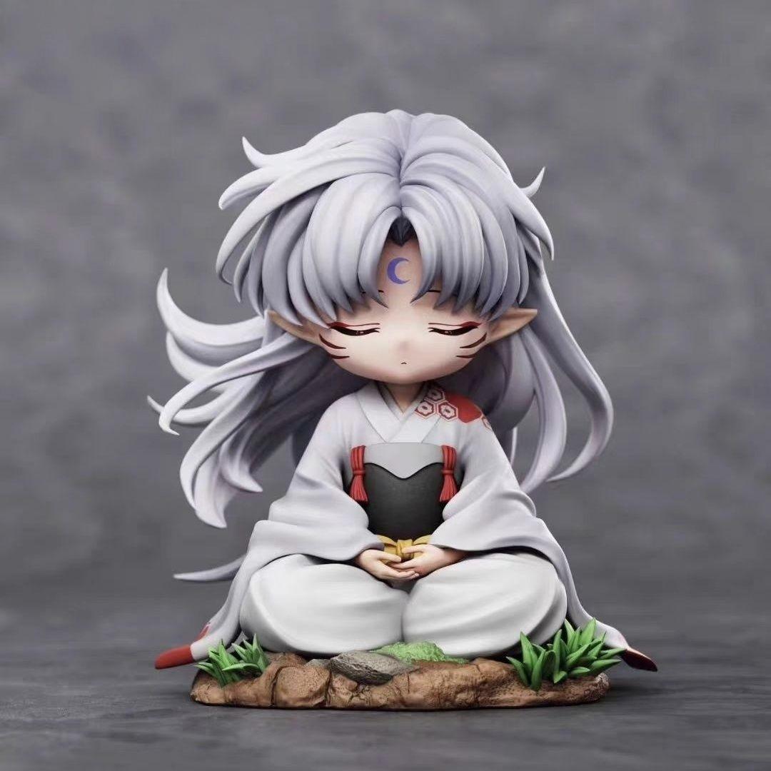 

Anime Version Sitting Posture Inuyasha Nomi Childhood Sesshoumaru Action Figurine Gk Model Creative Ornament Desktop Toy Gift Q Kid Friendly