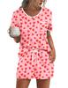 American 1116 new casual and versatile high-quality breathable digital printing short-sleeved shorts two-piece set