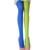 Two Tone Candy Colored Contrast Tights Stockings Open Crotch Designs Asymmetrical Multicolor Pantyhose Hosiery for Women