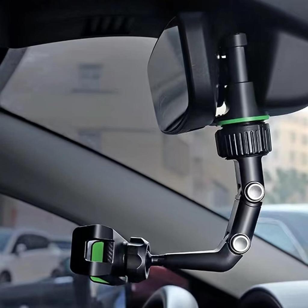 Car Rearview Mirror Phone Holder 360°Universal Mobile Phone Car Mount Holder 360° Rotation for Cell Phones GPS