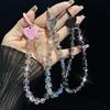 Short Crystal Beads Phone Chain Anti-lost Love Phone Pendant Mobile Phone Lanyard  Christmas Gifts