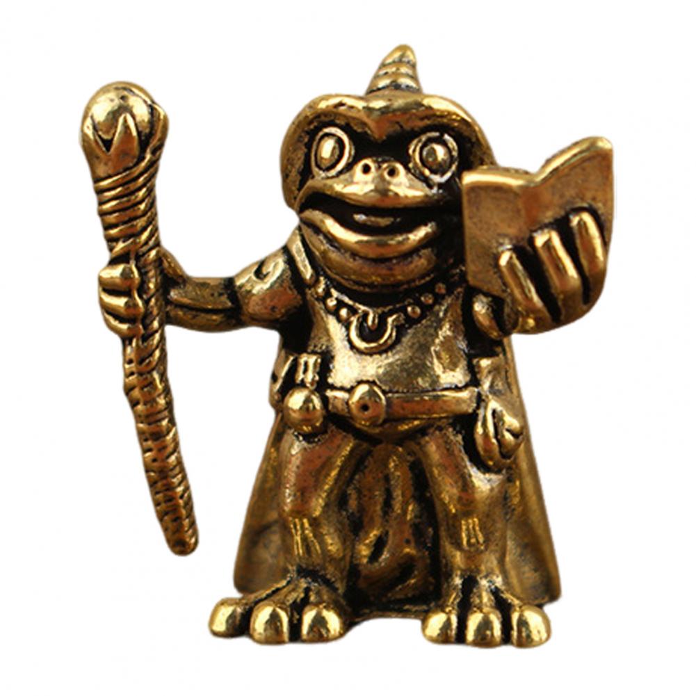 

Witch Frog Ornament Witch Frog Decoration Brass Witch Frog Figurine Halloween Decoration for Home Office Desktop Ornament