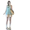 Women's Apricot High-Waist Cotton Linen Cargo Shorts - Summer 2025 Collection: Casual Wide-Leg Mid-Length Design