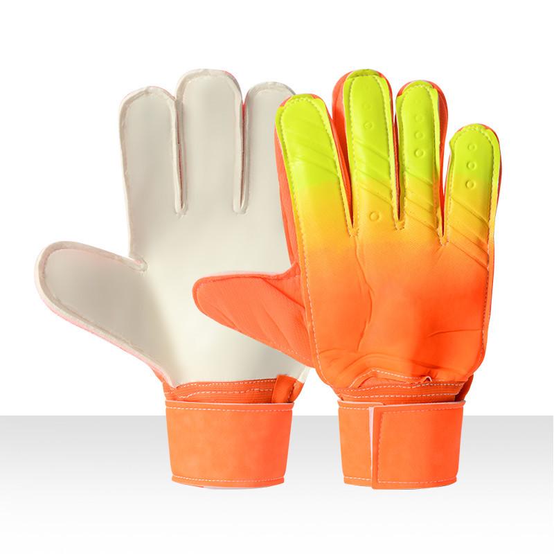 Gradient Color Goalkeeper Gloves - Finger Protection, Thickened Latex, Wear-Resistant PU Leather for Football Training