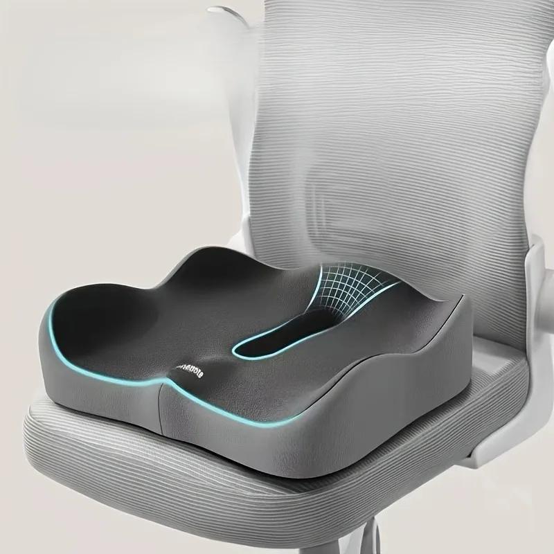 Memory Foam Seat Cushion with Hollow Breathable Design,Polyester for Wheelchairs,Car Seats&Office Chairs-Seat Cushion for Chair