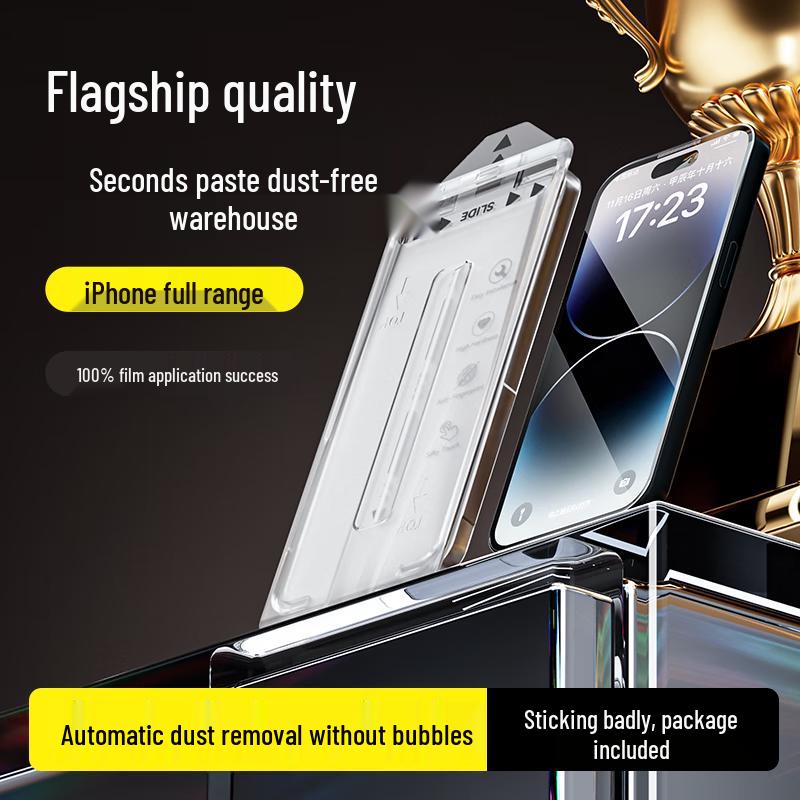 Shangsu iPhone Tempered Glass Screen Protector with Dust-Free Applicator